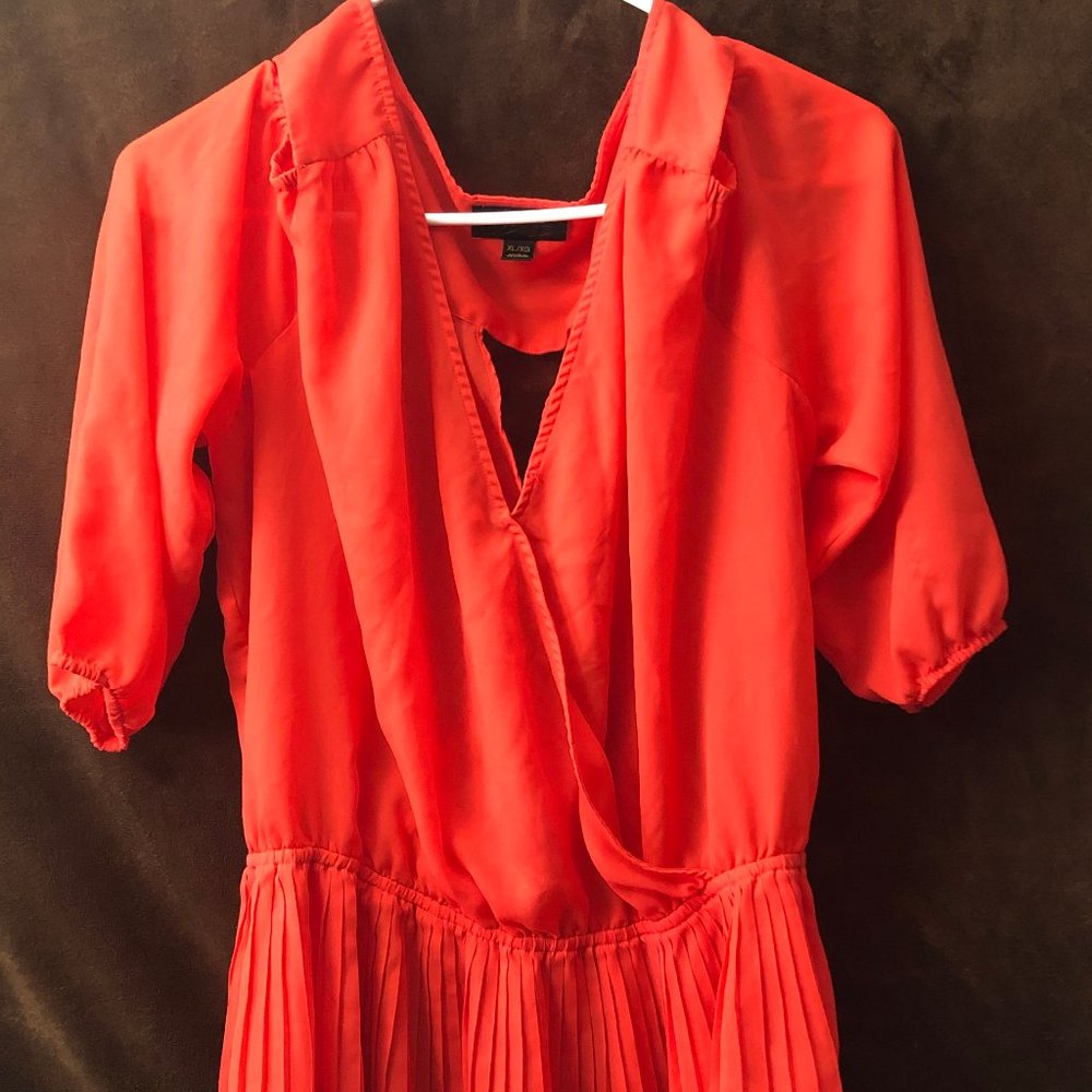 Orange Off Shoulder Dressy Top Size XL